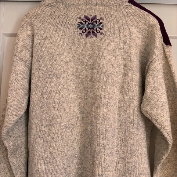 Northern Reflections Light Cream Ribbed Knit Cardigan with Snowflake Button - Picture 4 of 4